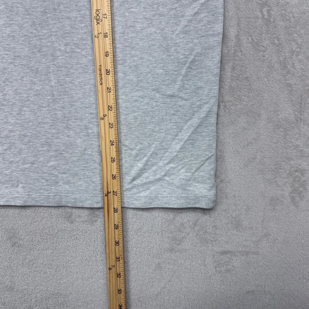 Mizzen+Main Quarter Zip Pullover Mens XL Grey Heathered Mock Neck Stretch Light